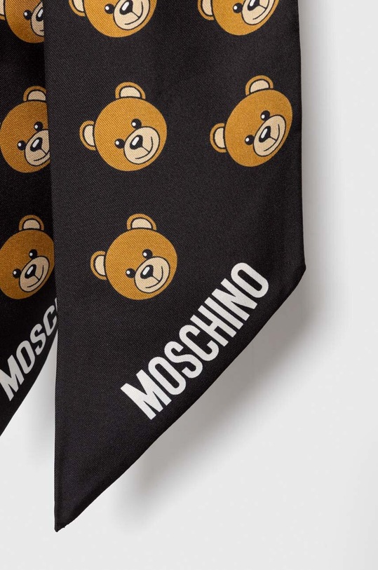 Moschino apaszka jedwabna M5708.E3242 czarny SS25