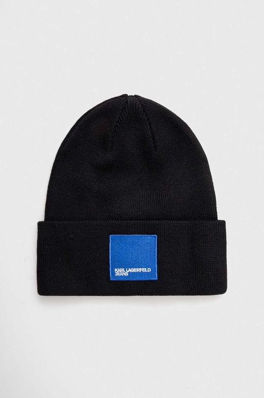 Doplňky Vlněná čepice a šála Karl Lagerfeld Jeans 240J3408 černá