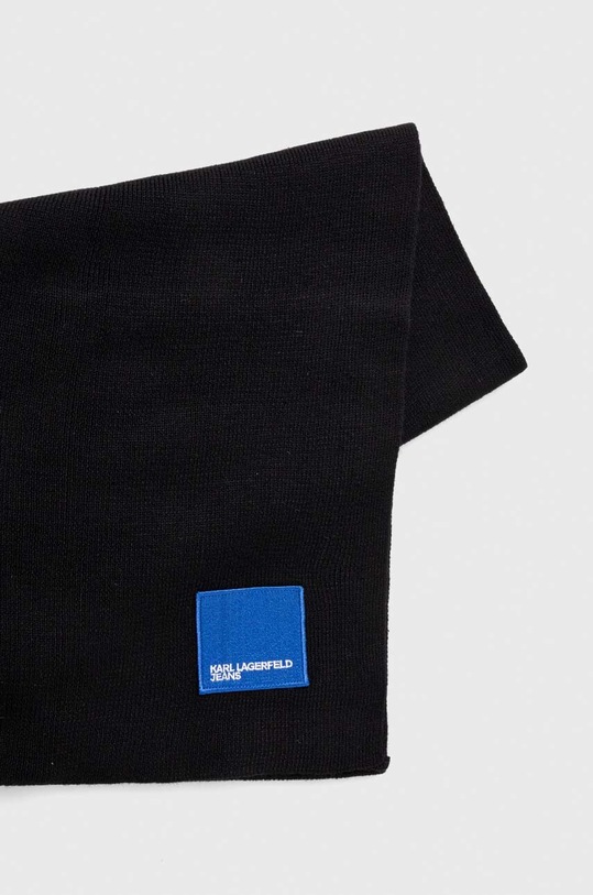 Vlněná čepice a šála Karl Lagerfeld Jeans černá 240J3408