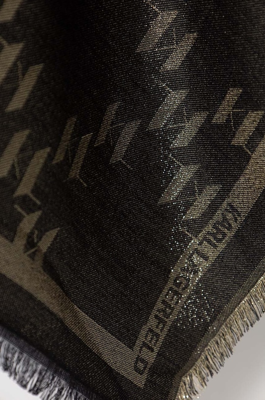 Karl Lagerfeld chusta z domieszką jedwabiu 240W3305 czarny SS24