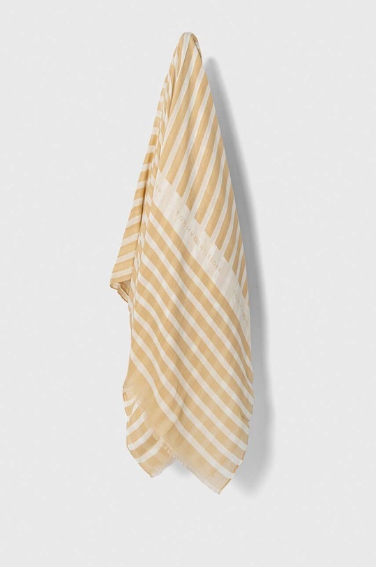 Tommy Hilfiger szal tkanina beżowy AW0AW16031