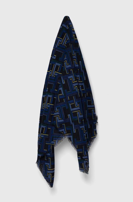 Tommy Hilfiger szal dzianina niebieski AW0AW16032