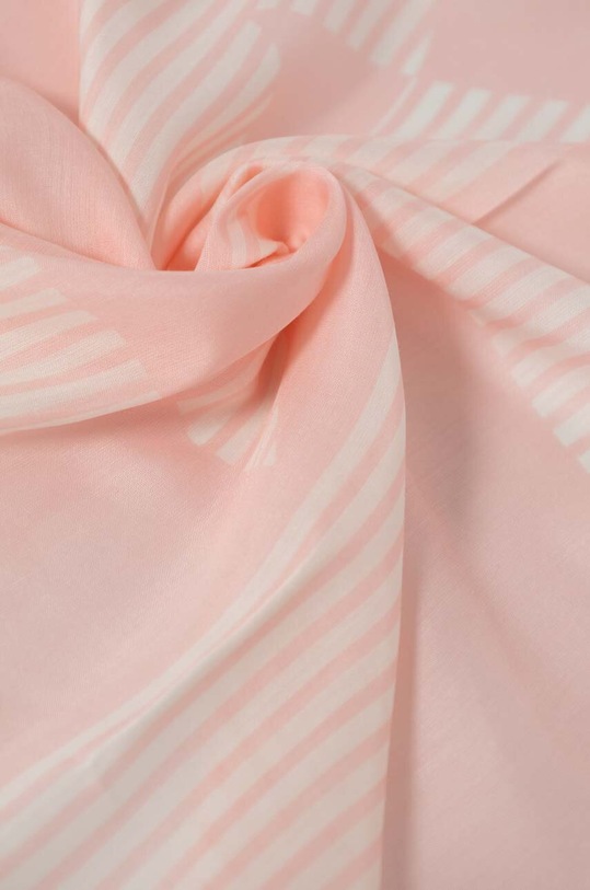 Akcesoria Lauren Ralph Lauren apaszka z domieszką jedwabiu 454943693 różowy