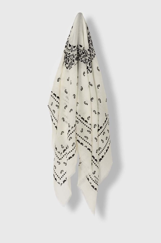 Weekend Max Mara chusta wełniana tkanina beżowy 2415541034600