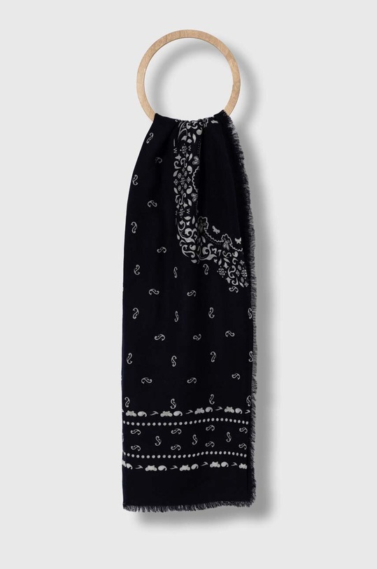 Weekend Max Mara chusta wełniana tkanina granatowy 2415541034600