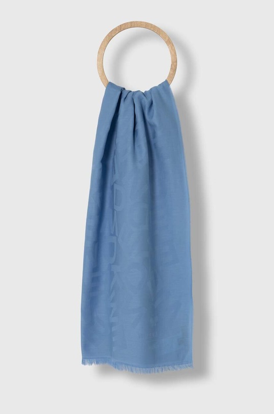 Памучен шал Weekend Max Mara памук син 2415541064600