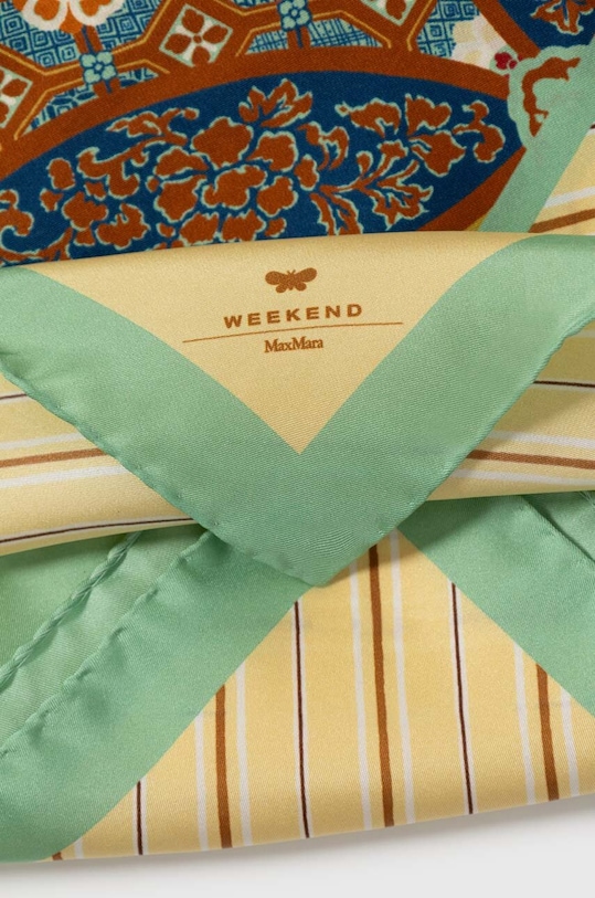 Weekend Max Mara apaszka jedwabna 2415541134600 brązowy SS24