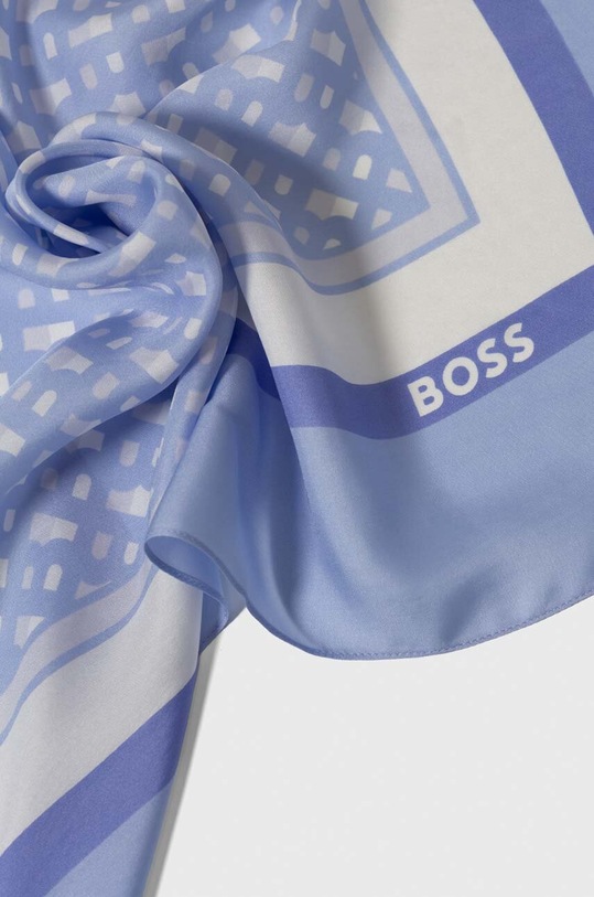 BOSS eșarfă de mătase 50513251 albastru SS24