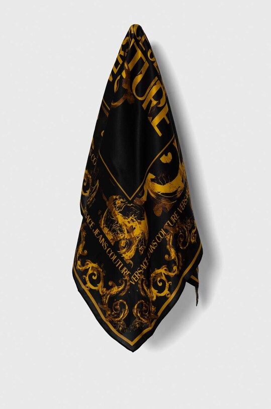 Versace Jeans Couture chusta jedwabna tkanina czarny 76HA7H02.ZG252