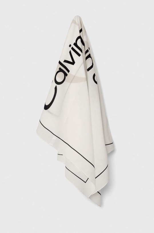 Pamučna marama Calvin Klein Jeans pamuk bijela K60K611981
