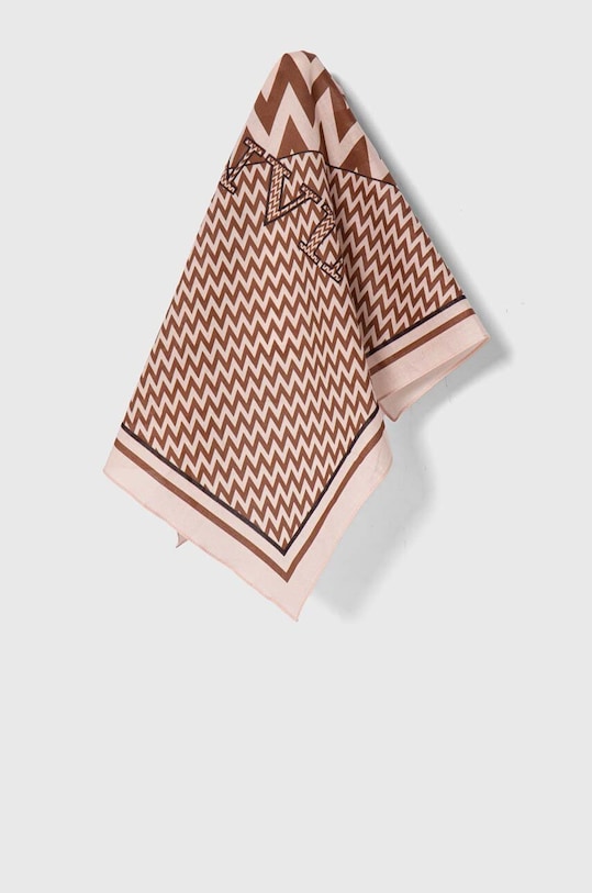 Lanvin apaszka bawełniana wzorzyste różowy 6L4545.SR551