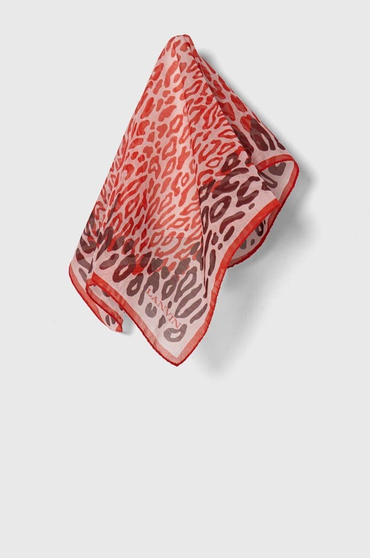 Lanvin apaszka z domieszką jedwabiu tkanina czerwony 6L4545.SR552