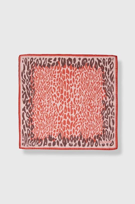 Lanvin apaszka z domieszką jedwabiu 6L4545.SR552 czerwony SS24