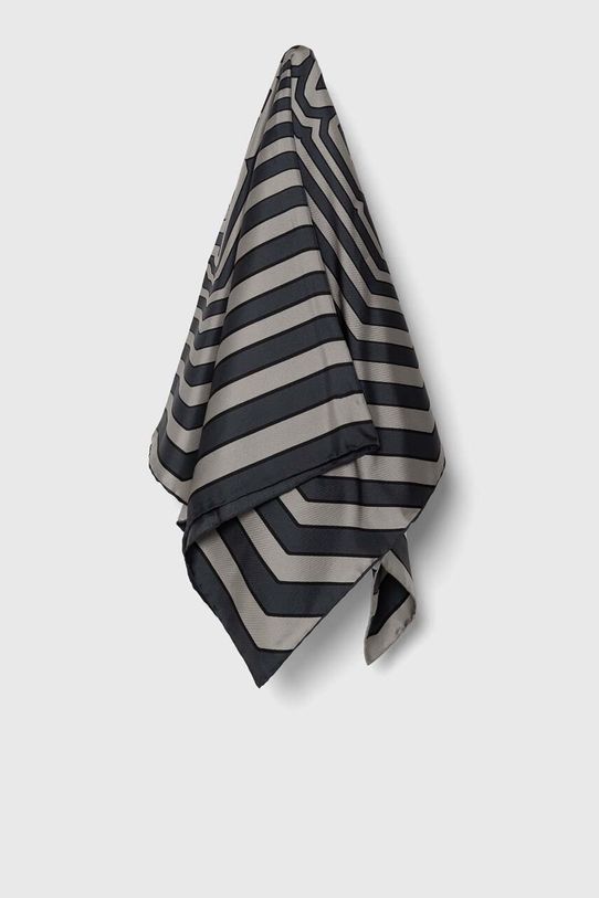 Lanvin chusta jedwabna tkanina szary 6L9090.SR554
