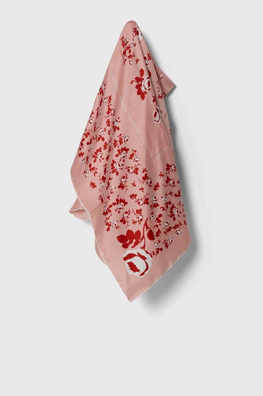 Lanvin chusta jedwabna tkanina różowy 6L9090.SR557