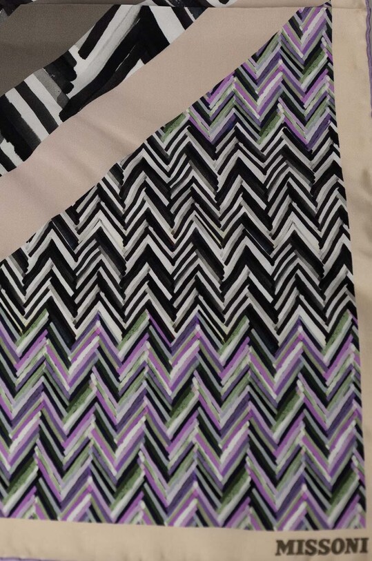 Missoni eșarfă de mătase FO41TWD9461 violet SS24