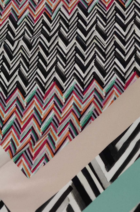 Hedvábný kapesníček Missoni FO41TWD9461 zelená SS24
