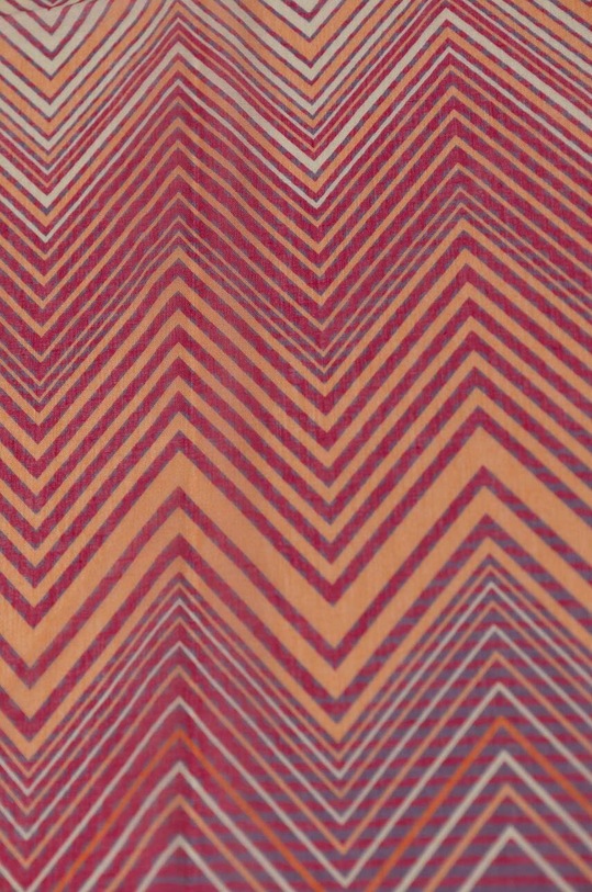 Hedvábný šátek Missoni SL80MMD9448 růžová SS24