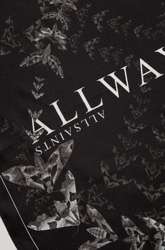 AllSaints apaszka jedwabna 29AS101455 czarny SS24