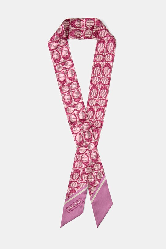 Svilena marama Coach ljubičasta 29C2783