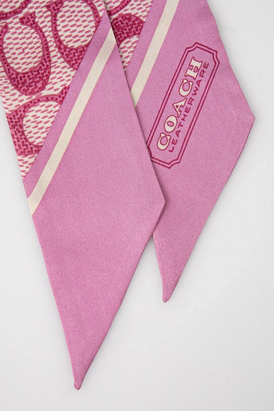 Svilena marama Coach 29C2783 ljubičasta SS25