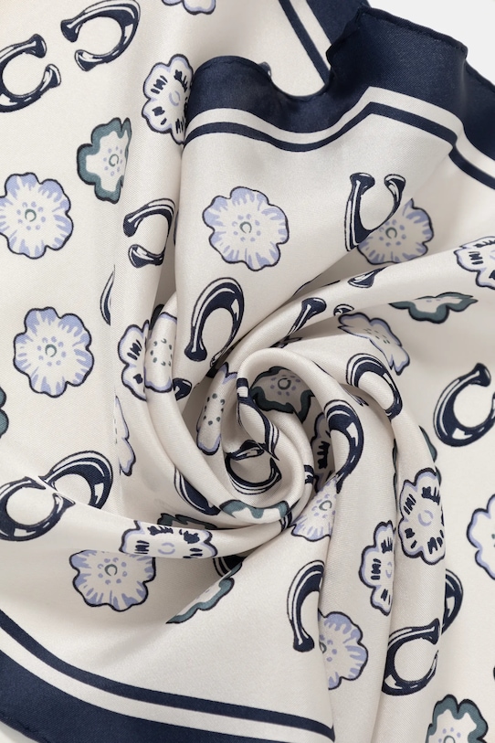 Doplňky Hedvábný šátek Coach 29CQ746 námořnická modř