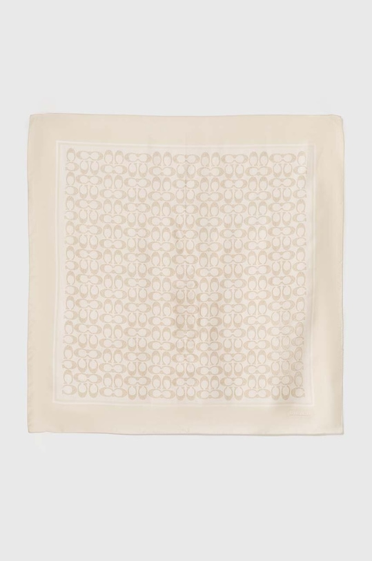 Μεταξωτό φουλάρι Coach 29C2755 μπεζ AW25