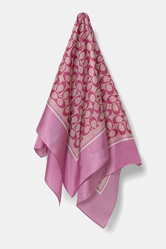 Coach chusta jedwabna tkanina fioletowy 29C2755