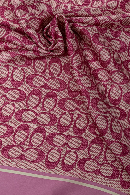 Akcesoria Coach chusta jedwabna 29C2755 fioletowy