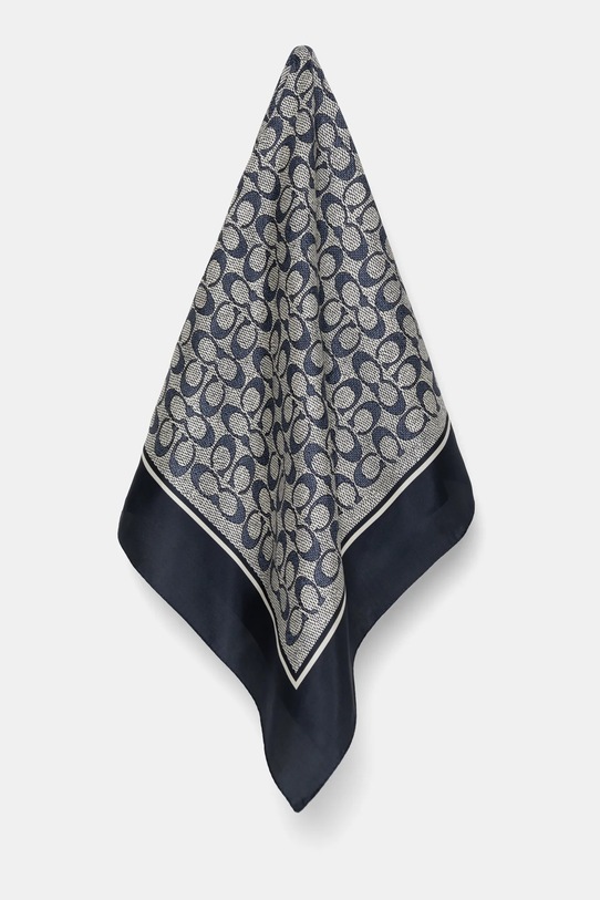 Hedvábný šátek Coach námořnická modř 29C2755