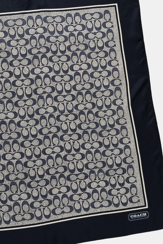 Hedvábný šátek Coach 29C2755 námořnická modř AW25