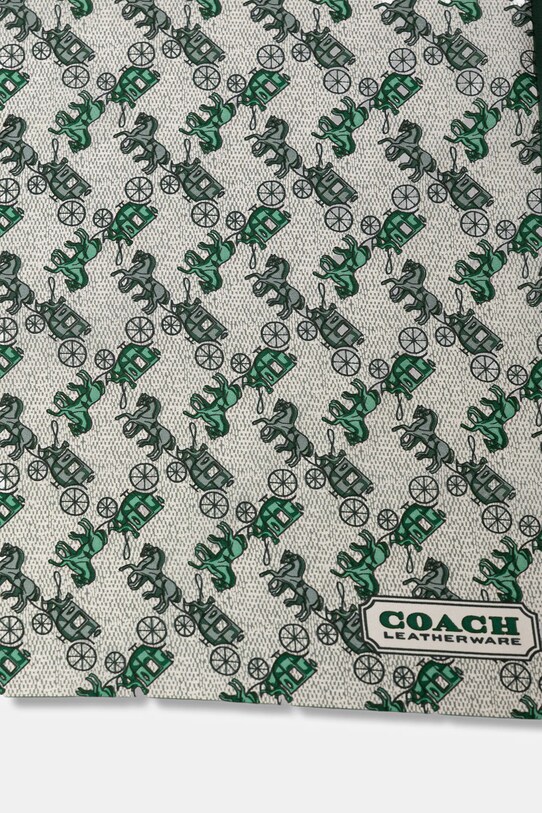 Coach chusta jedwabna 29CH153 zielony SS25