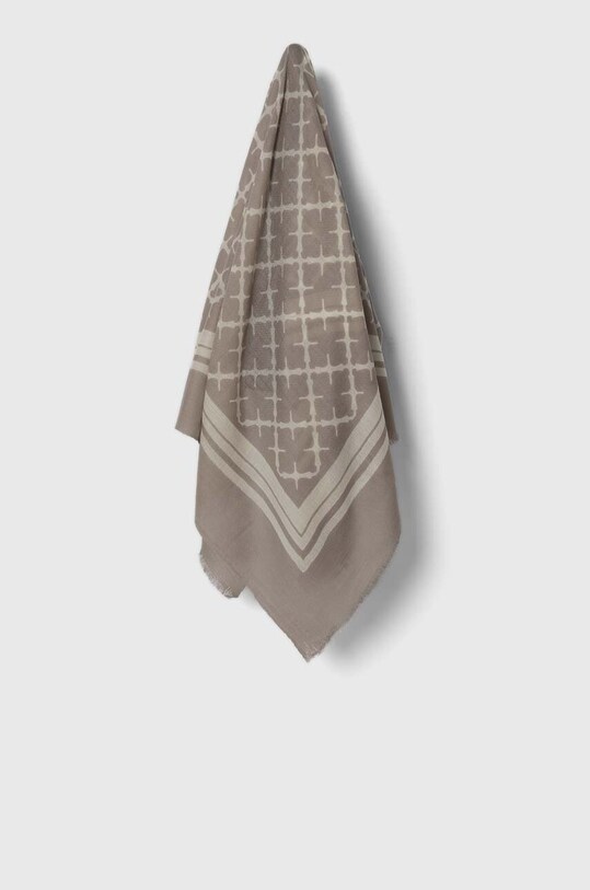 By Malene Birger chusta wełniana tkanina beżowy Q68970058Z