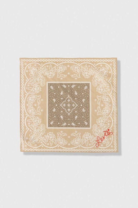 Bavlněný šátek Levi's D7944.0002 béžová SS24