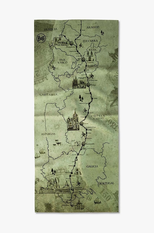 Cjevasti šal Buff Coolnet UV 134425.845 zelena SS24