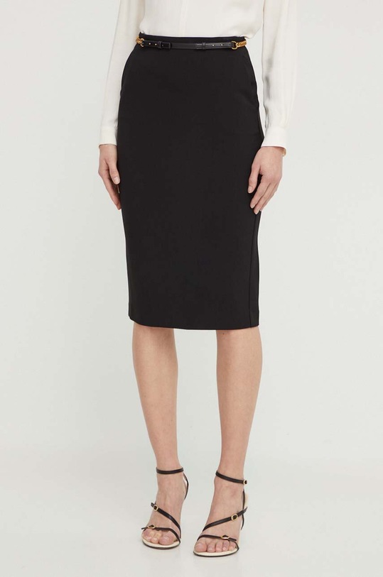 Elisabetta Franchi spódnica z elastanem czarny GO02441E2