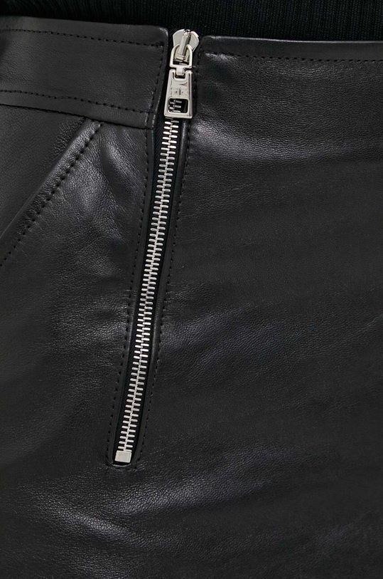 Elisabetta Franchi gonna in pelle nero GP02Z41E2