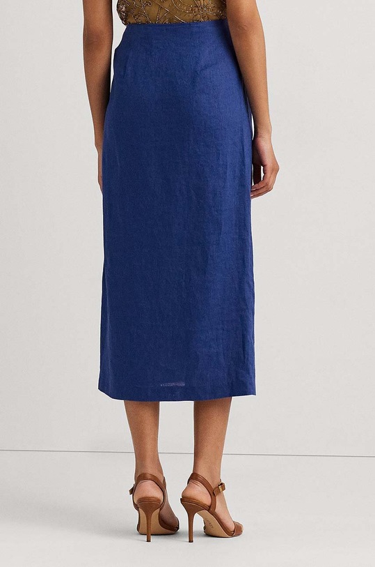 Odzież Lauren Ralph Lauren spódnica lniana 200925397 niebieski