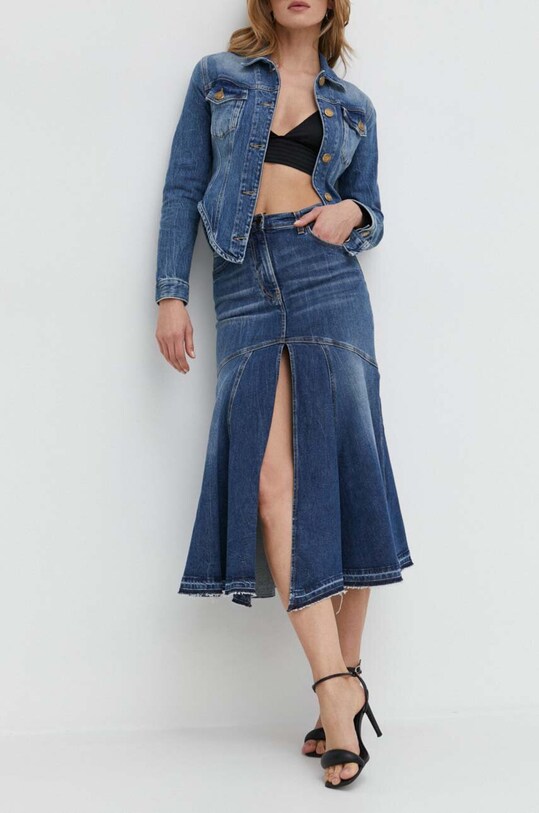 Pinko spódnica jeansowa casual granatowy 102939.A1LQ