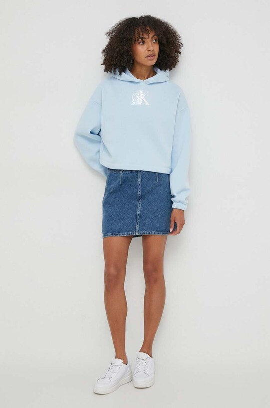 Džínová sukně Calvin Klein Jeans J20J222482 modrá SS24