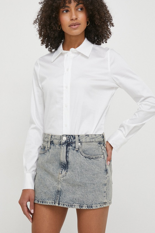 Calvin Klein Jeans fustă din denim J20J222502 albastru SS24