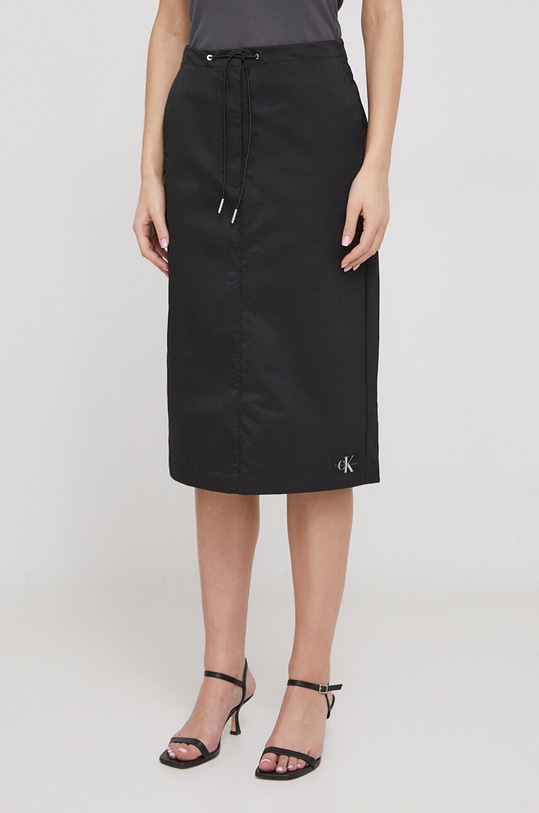 Calvin Klein Jeans fustă uni negru J20J222619