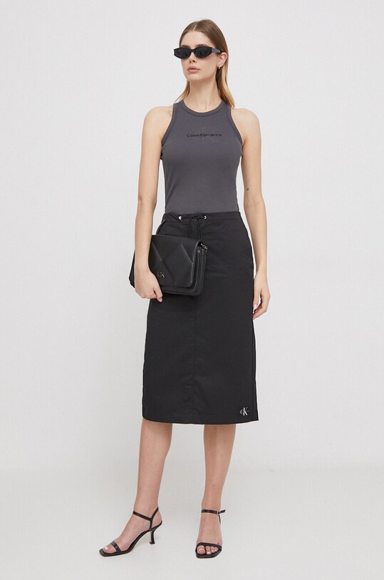 Calvin Klein Jeans spódnica J20J222619 czarny SS24