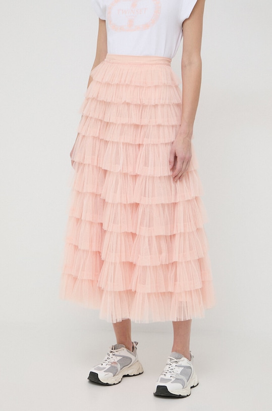 Twinset spódnica rozkloszowany pomarańczowy 241TP2585