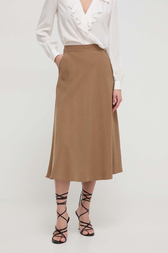 Suknja Luisa Spagnoli 540978 smeđa SS24