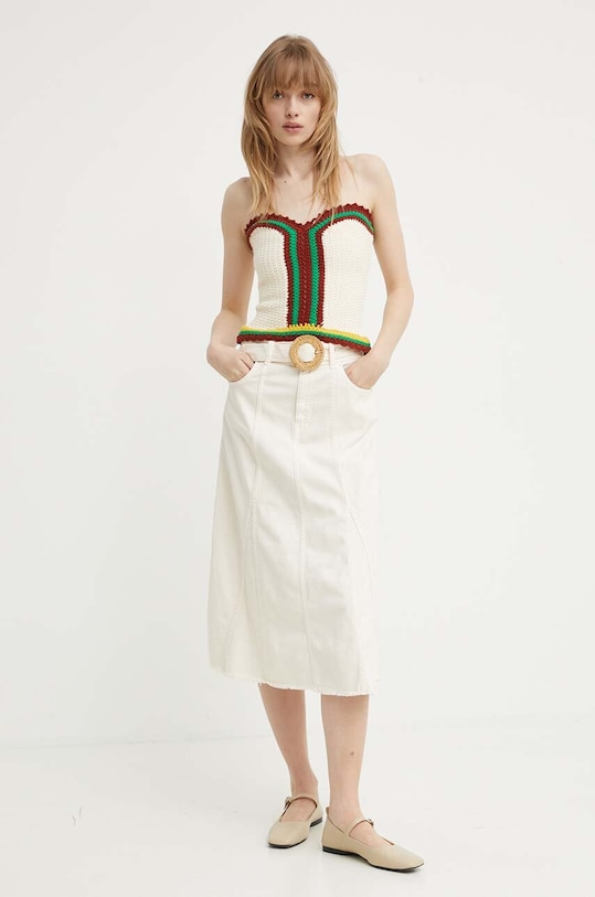 Джинсовая юбка BA&SH TINNA 1E24TINN бежевый SS24