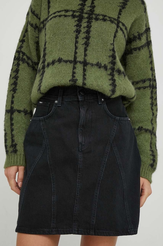 Pepe Jeans spódnica jeansowa LILLY DECO bawełna czarny PL901074
