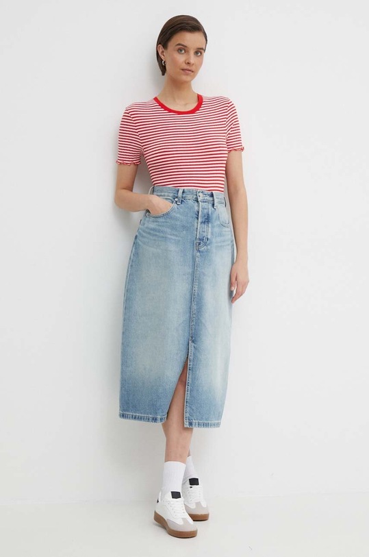 Tommy Hilfiger fustă din denim WW0WW42882 albastru SS24