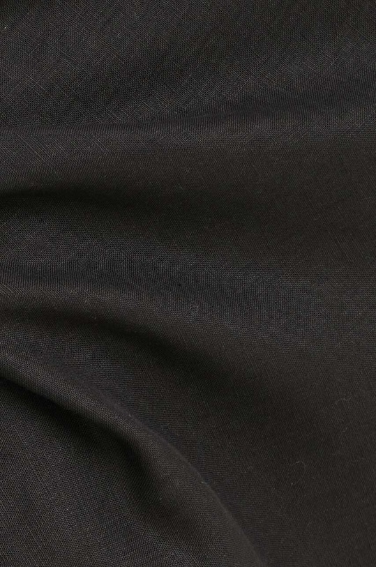 Льняна спідниця Samsoe Samsoe SAAGNETA чорний F24100096