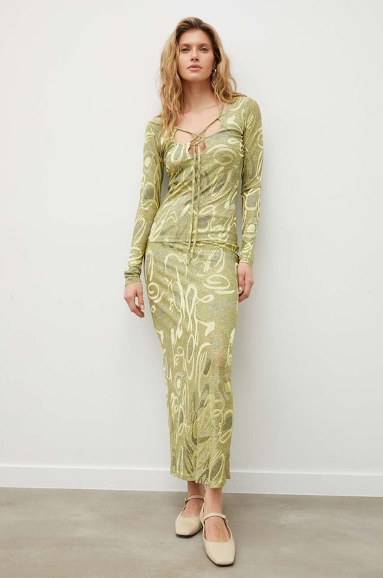 Юбка Résumé 19811085 зелёный SS24